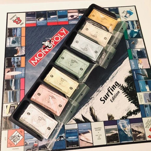 2003 Monopoly Surfing Edition Board Game Complete - Picture 13 of 16